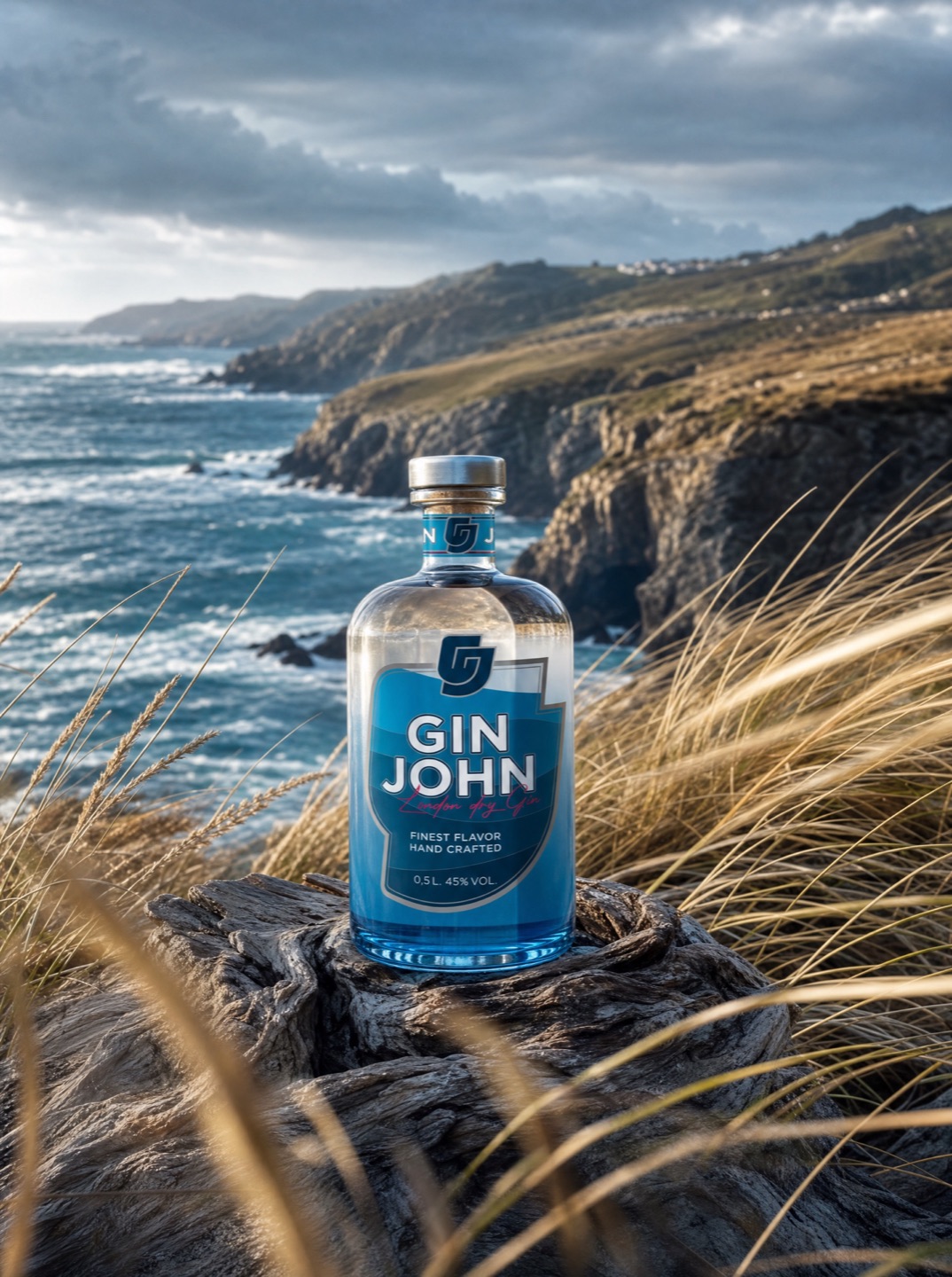 Gin John an der Atlantikküste Galiziens
